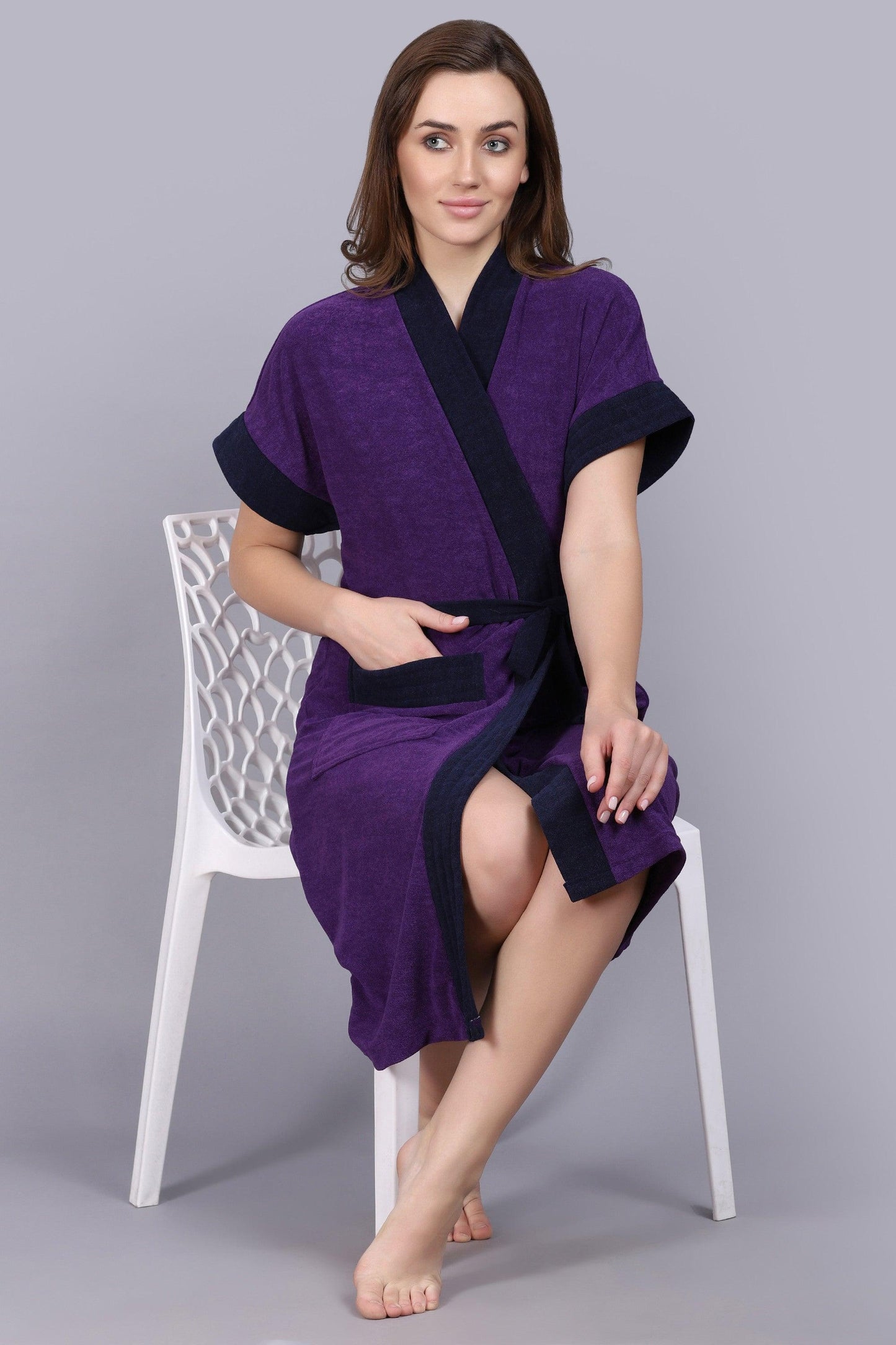 Terry Free Size Women Bathrobe - BATHROBE.IN